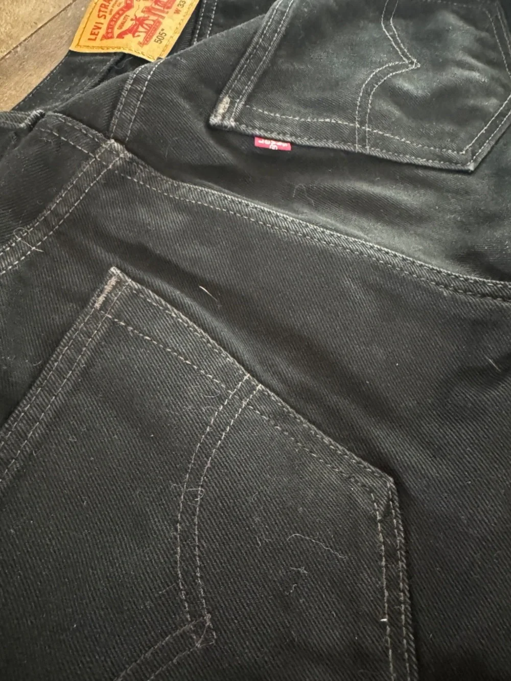 505 Levi's Black Jeans W33 L30
